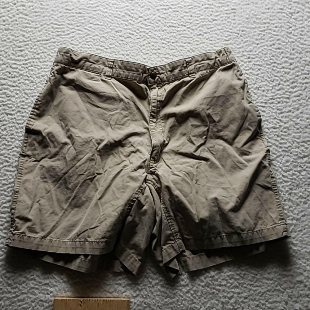 Woolrich Shorts Mens 36 Beige Cotton Canvas Chino 9 Inseam Casual Summer